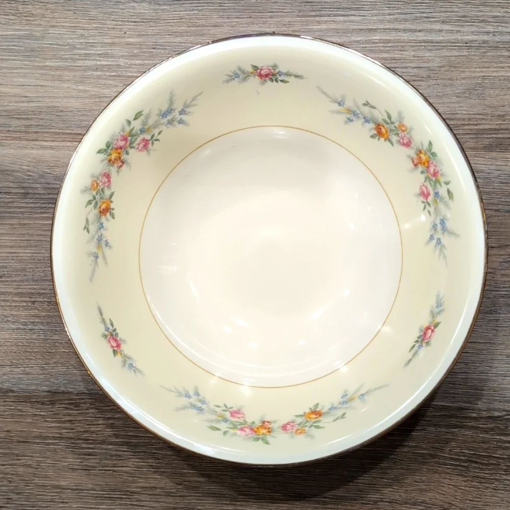 Two 40's Homer Laughlin Eggshell Nautilus Ferndale China Serving Bowls 8